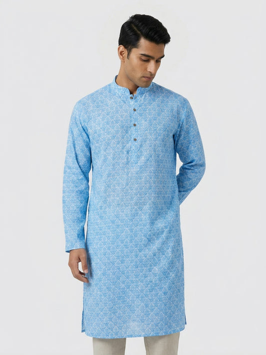 Sanman Ethnix By Raymond Orange Kurta