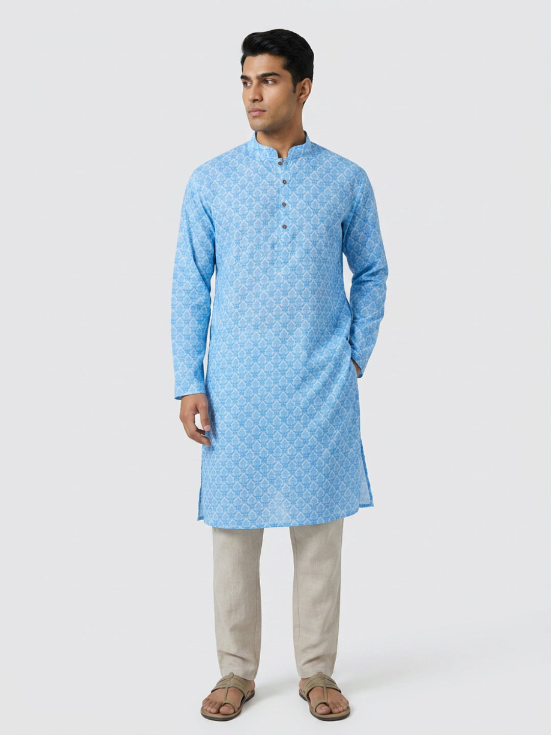 Sanman Ethnix By Raymond Orange Kurta