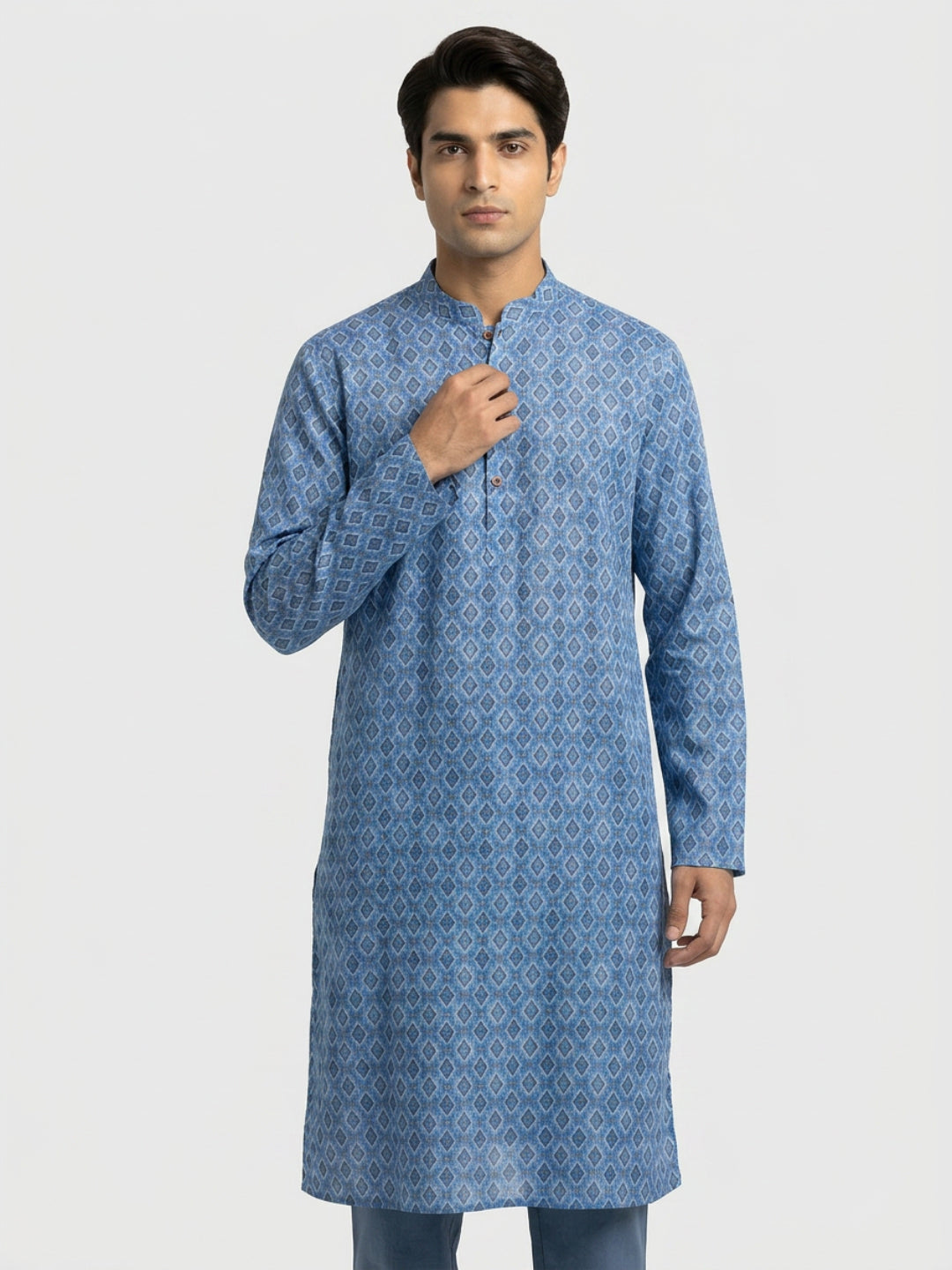Sanman Ethnix By Raymond Orange Kurta