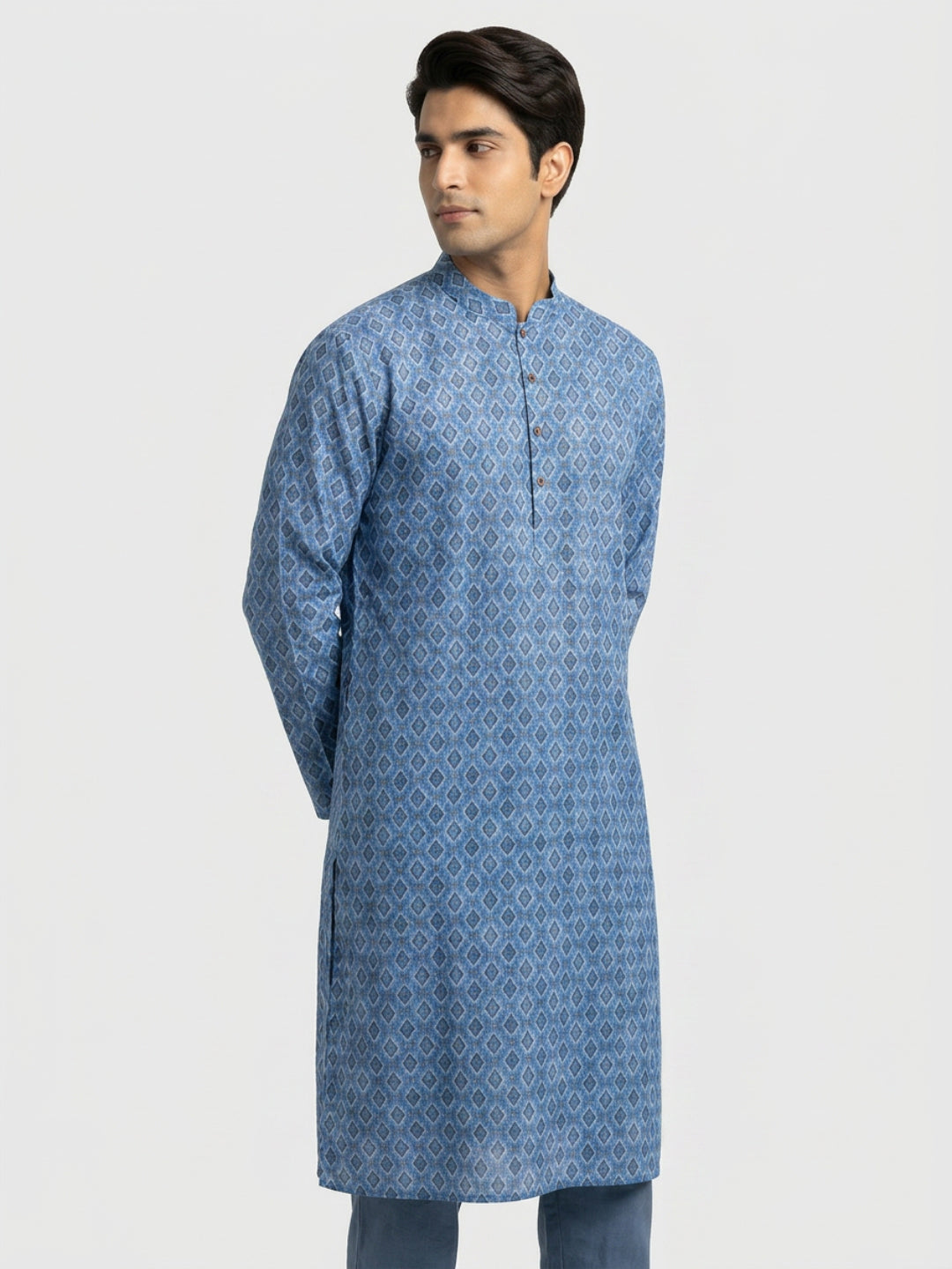 Sanman Ethnix By Raymond Orange Kurta