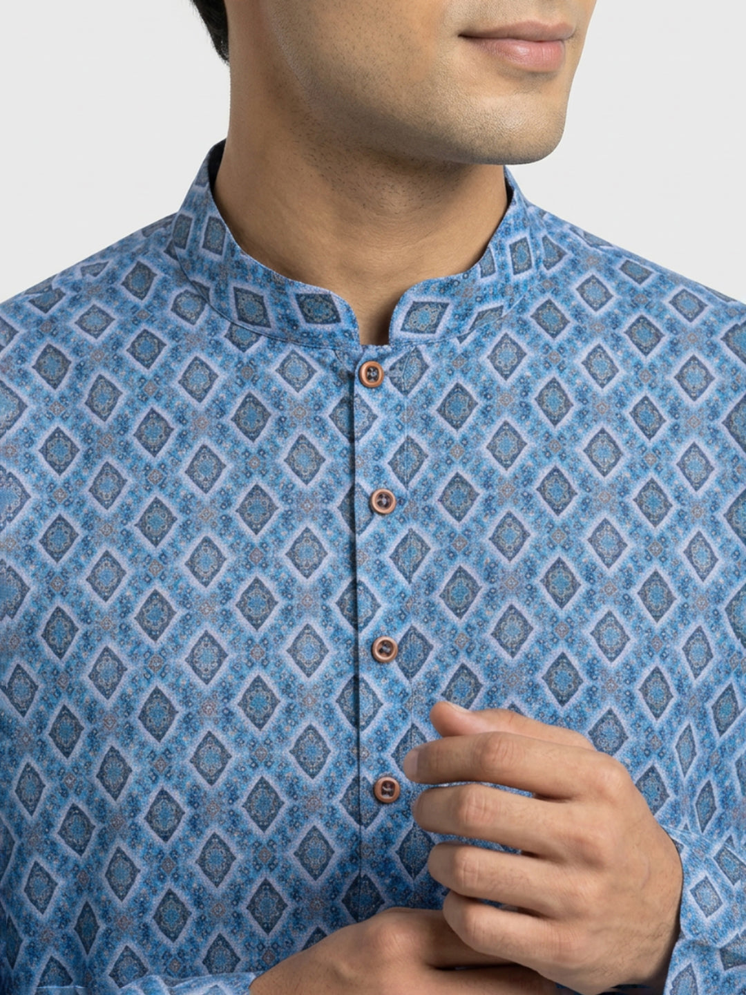 Sanman Ethnix By Raymond Orange Kurta