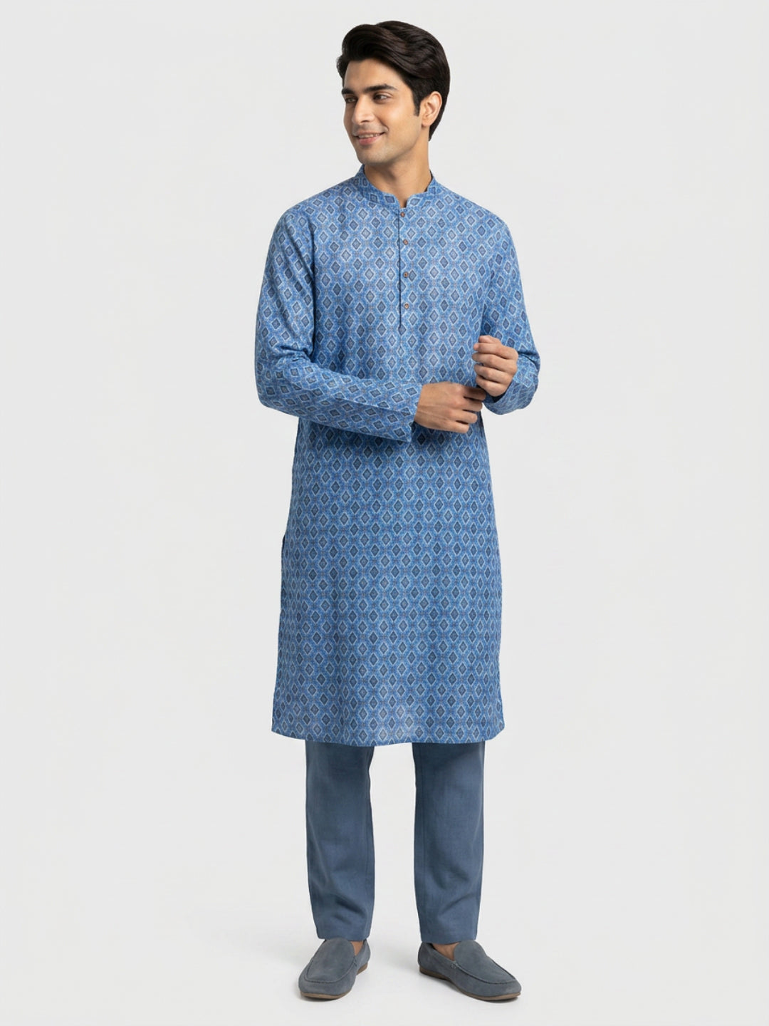 Sanman Ethnix By Raymond Orange Kurta