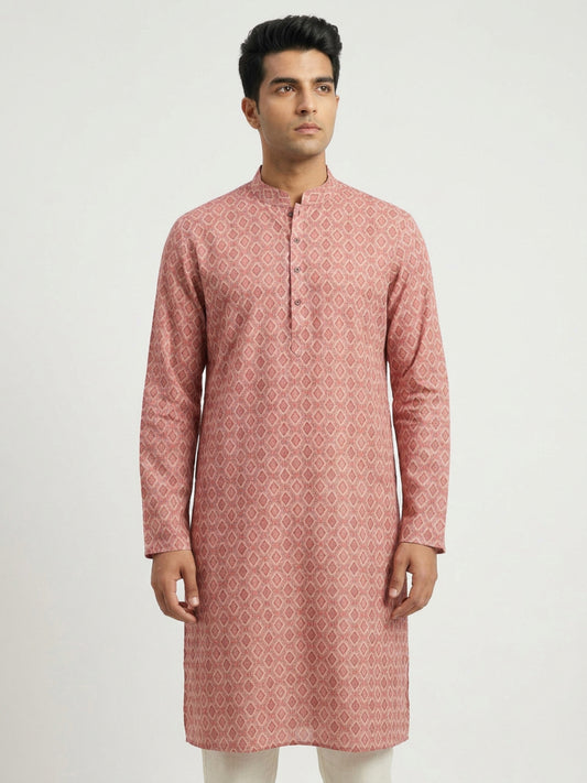 Sanman Ethnix By Raymond Orange Kurta
