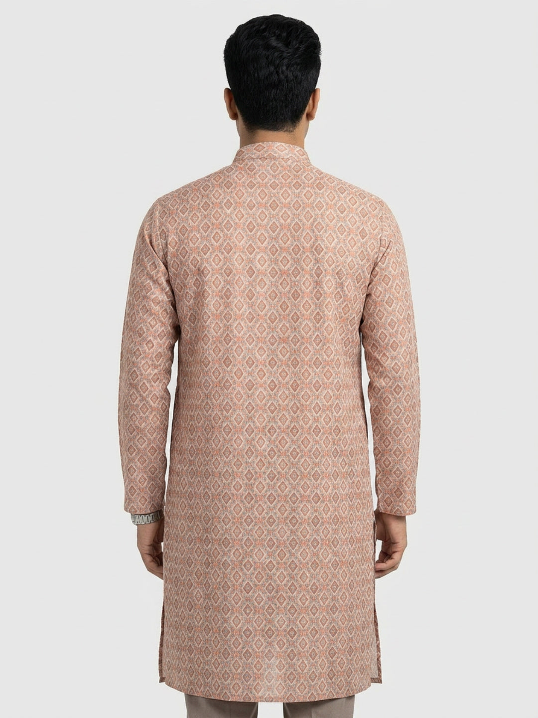 Sanman Ethnix By Raymond Orange Kurta