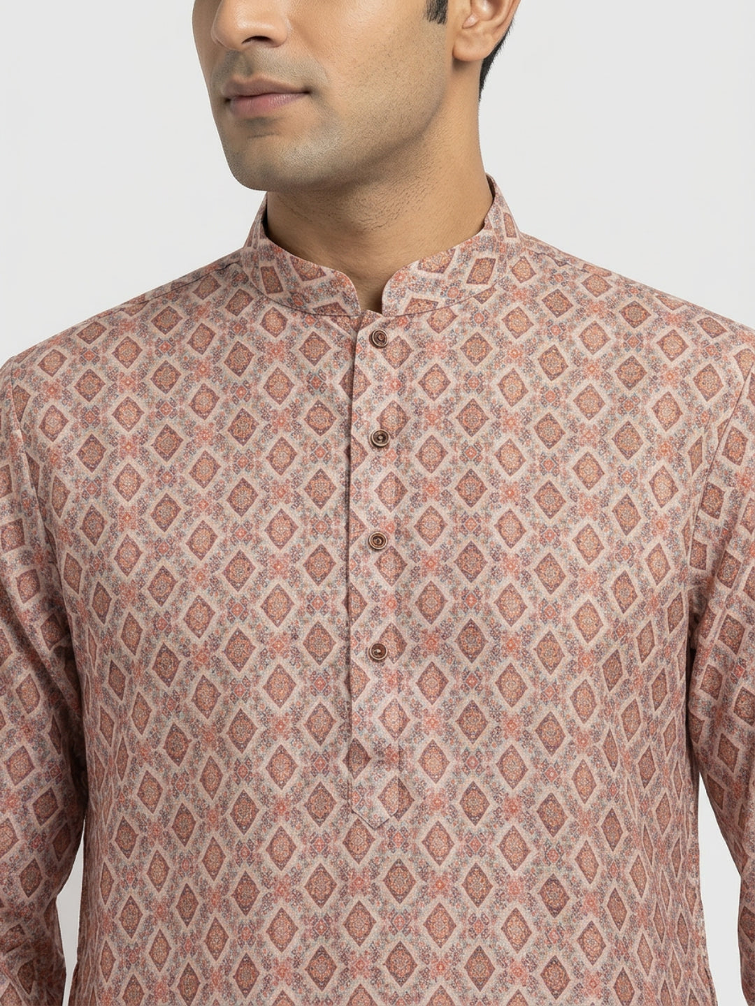 Sanman Ethnix By Raymond Orange Kurta