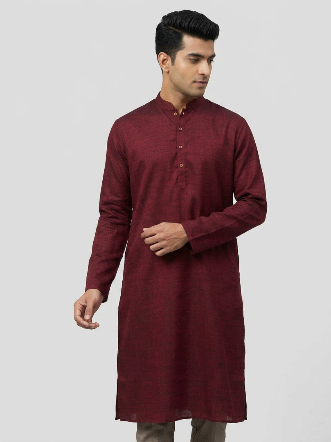 Sanman Ethnix By Raymond Orange Kurta