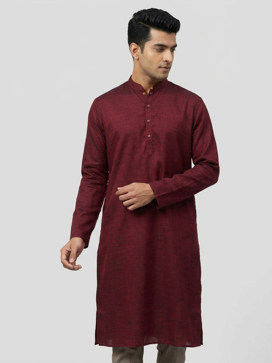 Sanman Ethnix By Raymond Orange Kurta