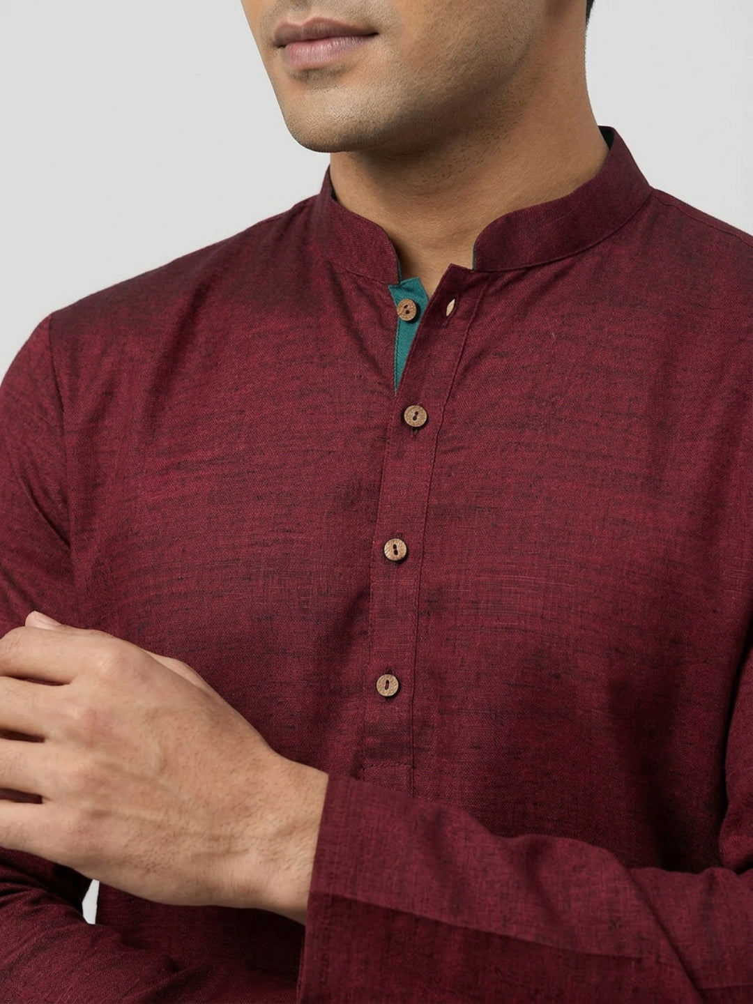 Sanman Ethnix By Raymond Orange Kurta