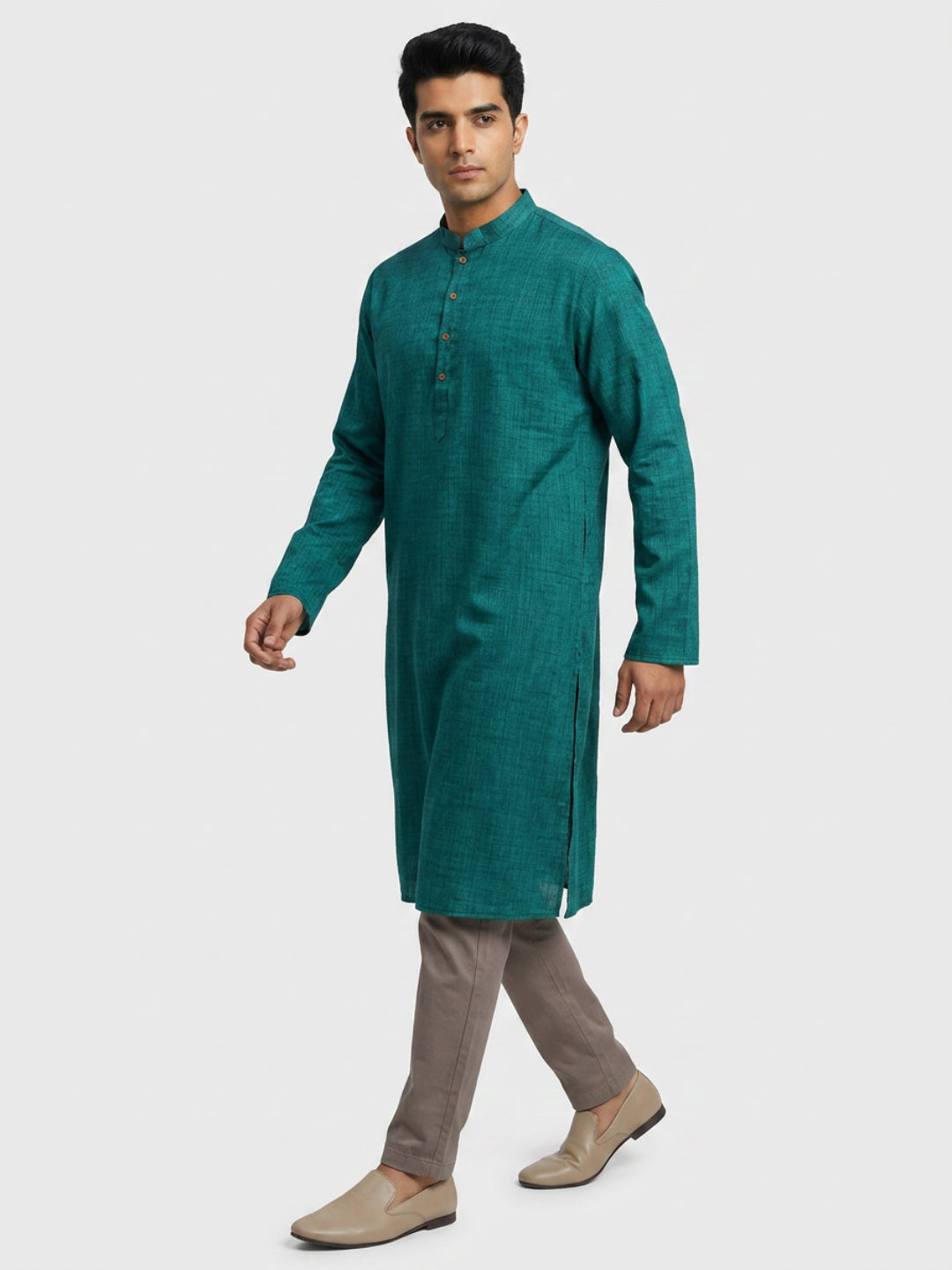 Sanman Ethnix By Raymond Orange Kurta