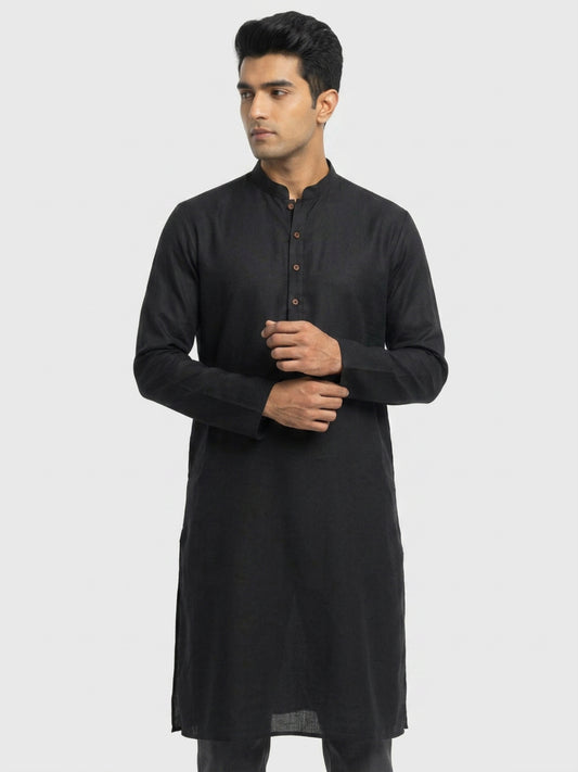 Sanman Ethnix By Raymond Orange Kurta