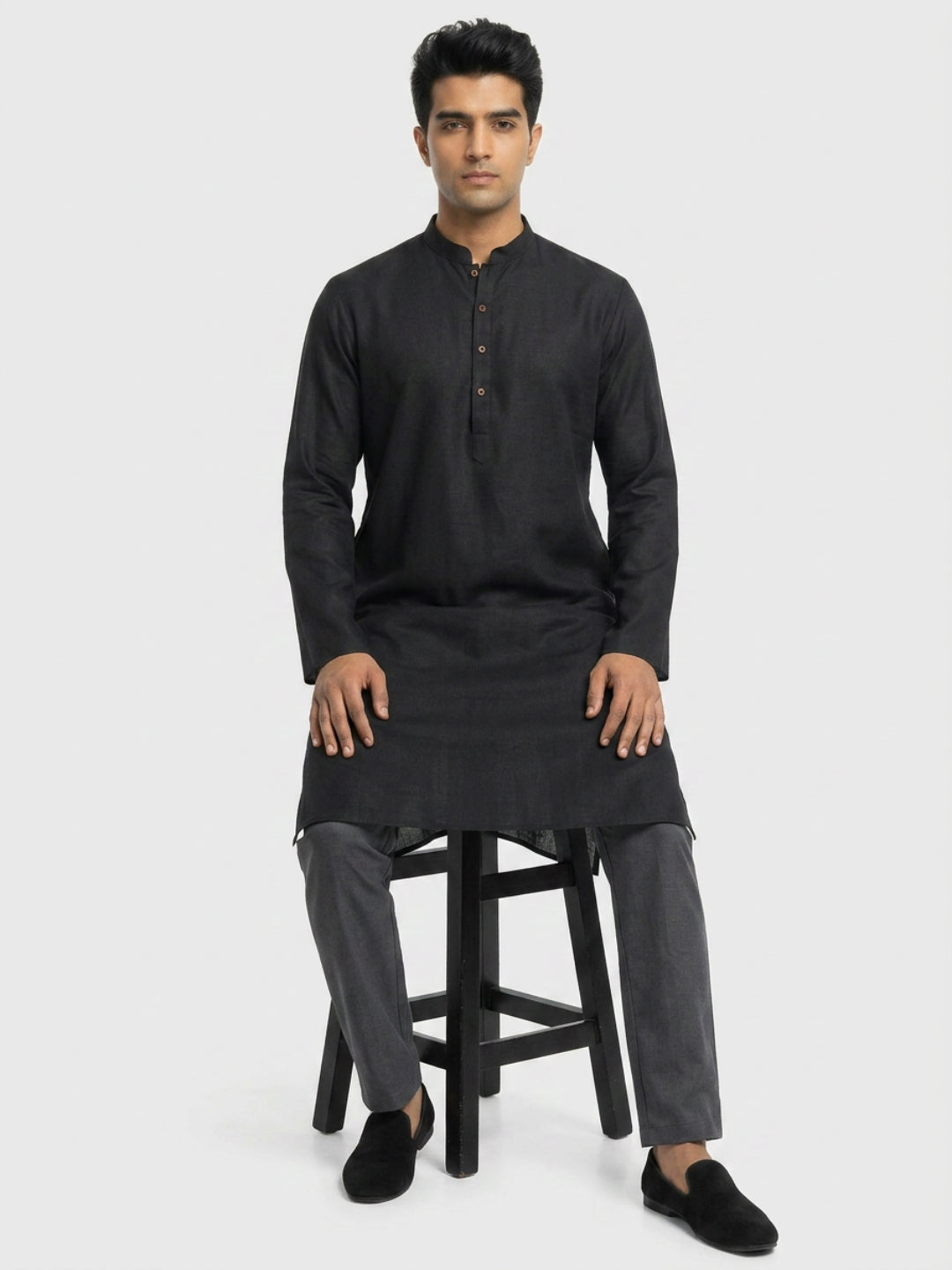 Sanman Ethnix By Raymond Orange Kurta
