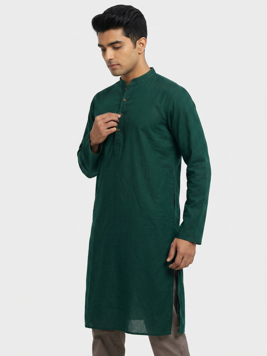 Sanman Ethnix By Raymond Orange Kurta