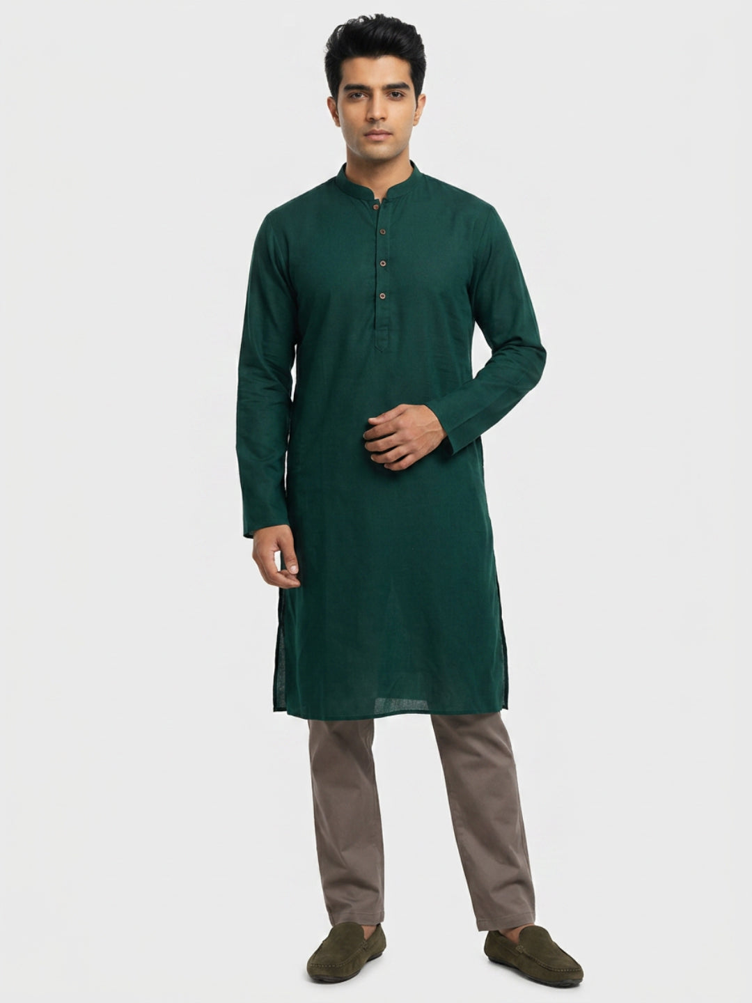 Sanman Ethnix By Raymond Orange Kurta