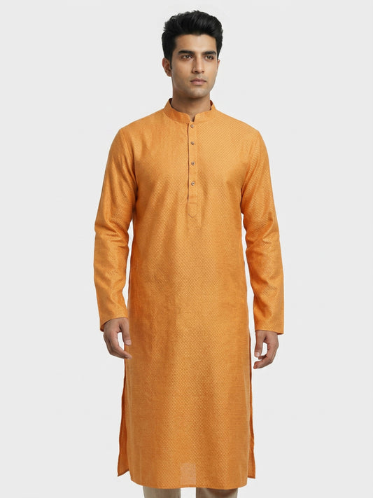 Sanman Ethnix By Raymond Orange Kurta