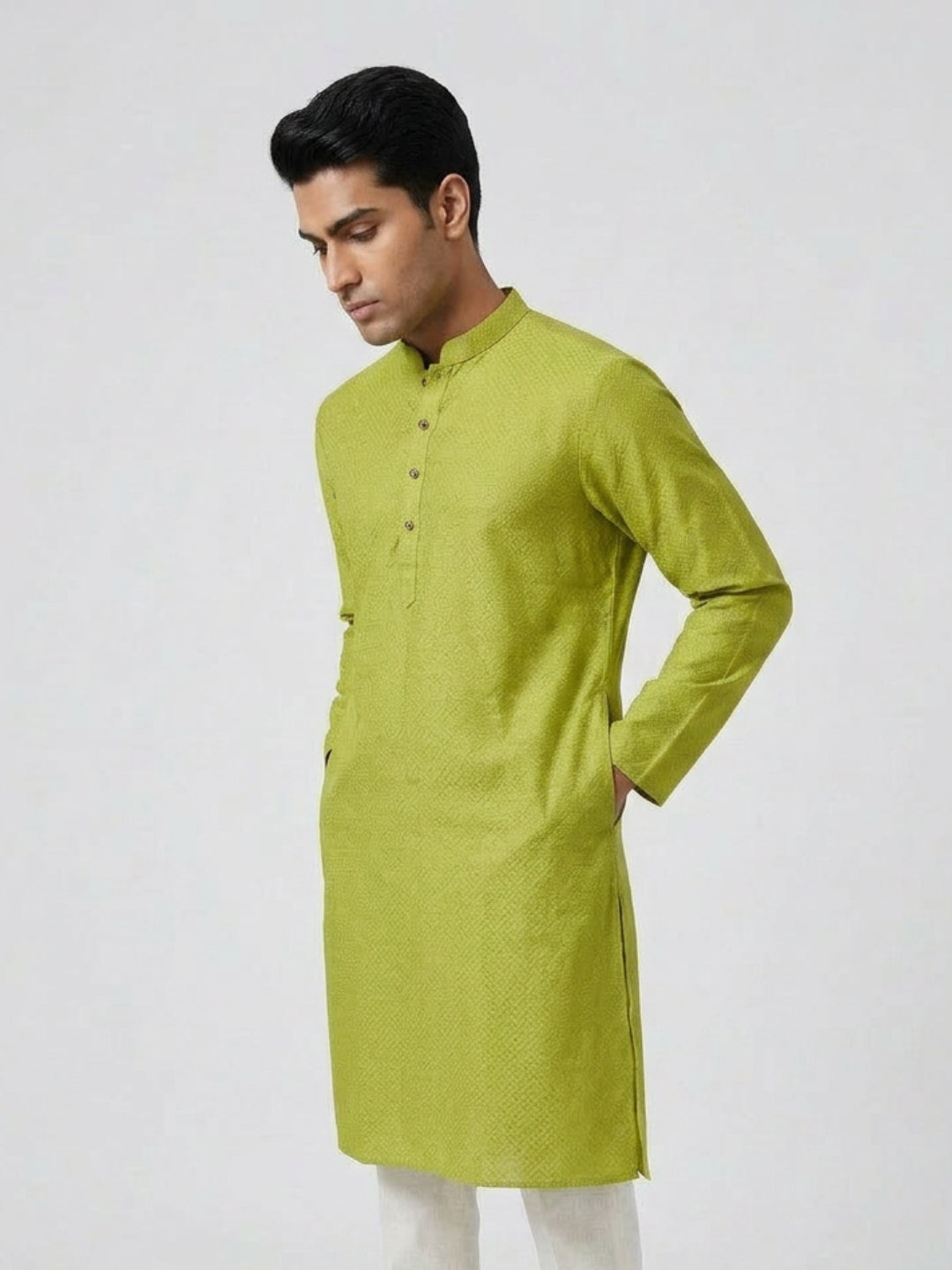 Sanman Ethnix By Raymond Orange Kurta