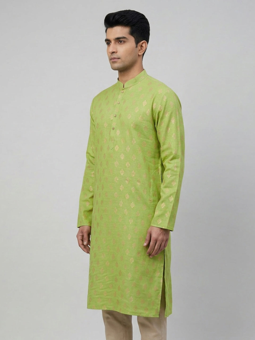 Sanman Ethnix By Raymond Orange Kurta