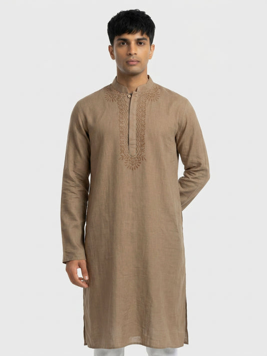 Ethnix By Raymond Khaki Kurta
