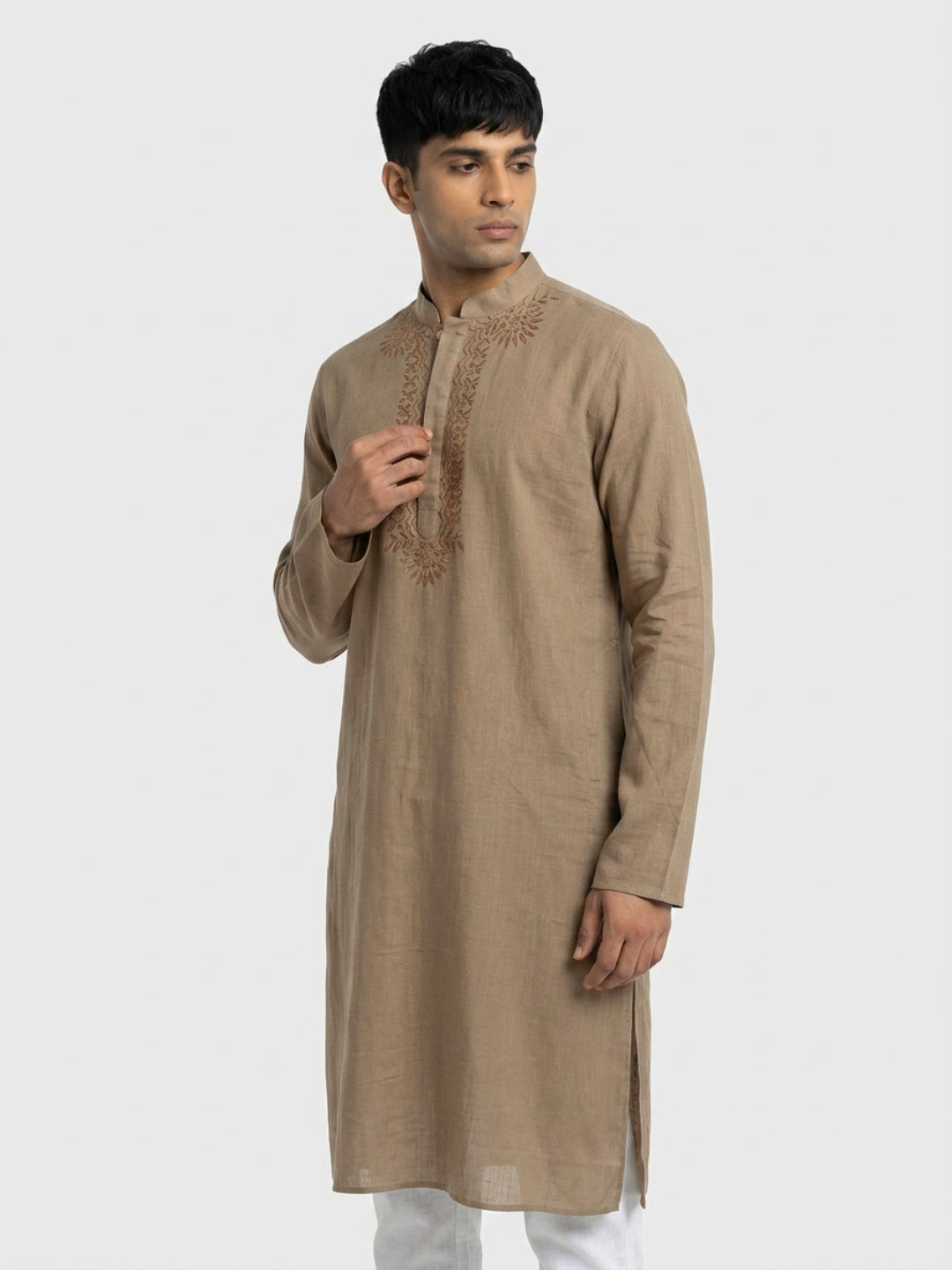 Ethnix By Raymond Khaki Kurta