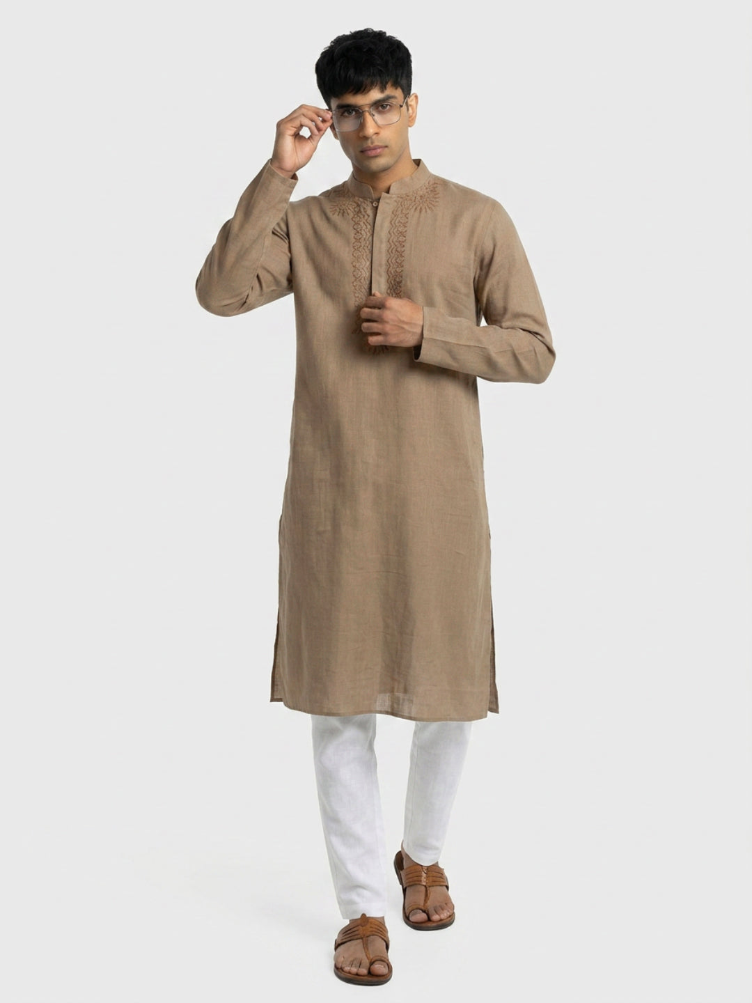Ethnix By Raymond Khaki Kurta