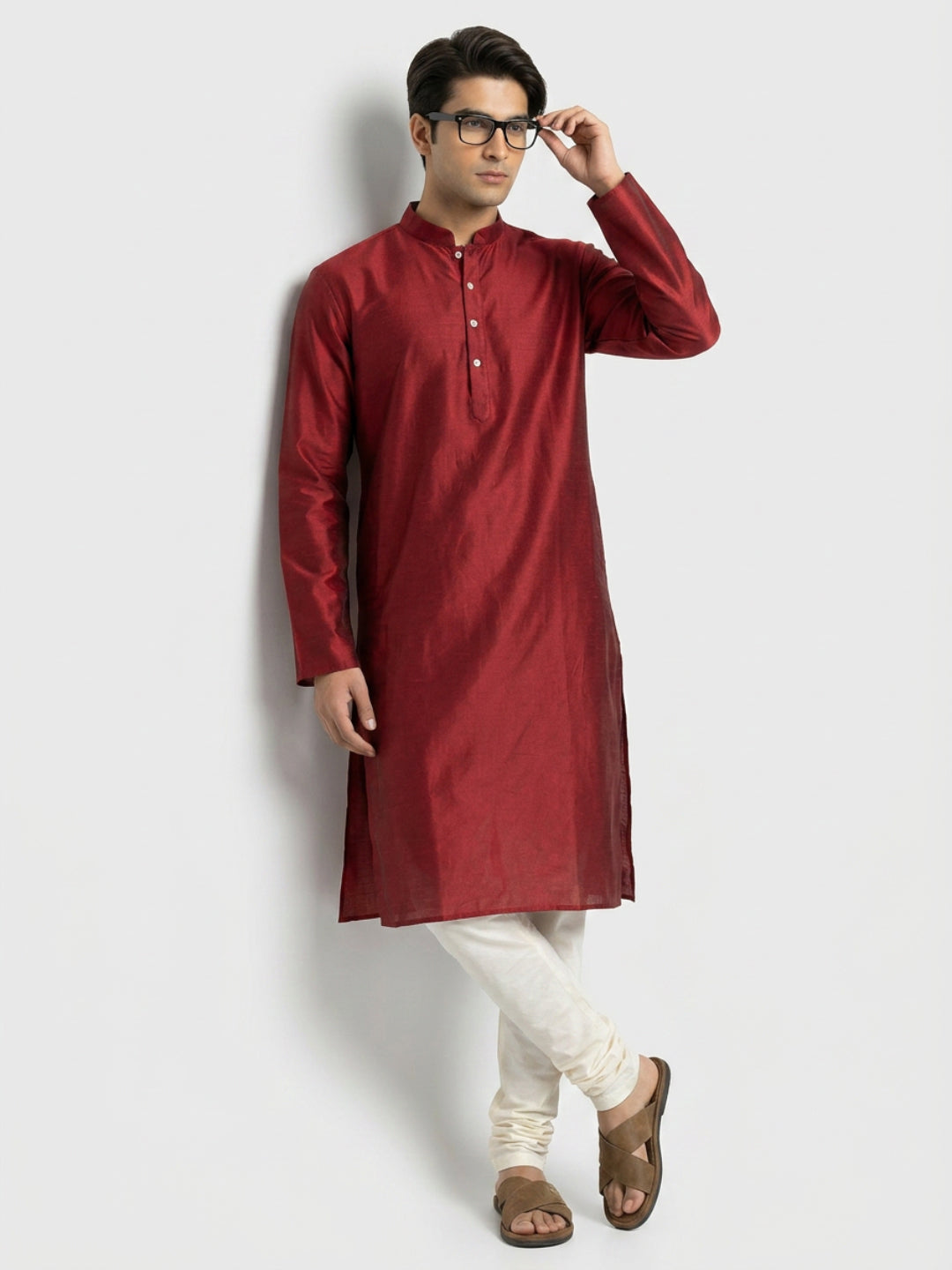 Ethnix By Raymond Red Kurta