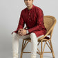 Ethnix By Raymond Red Kurta