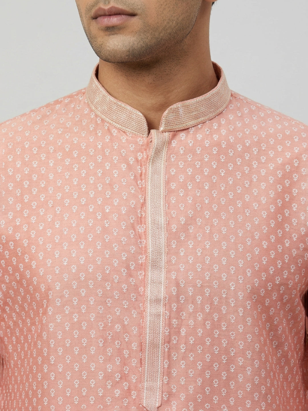 Sanman Ethnix By Raymond Orange Kurta