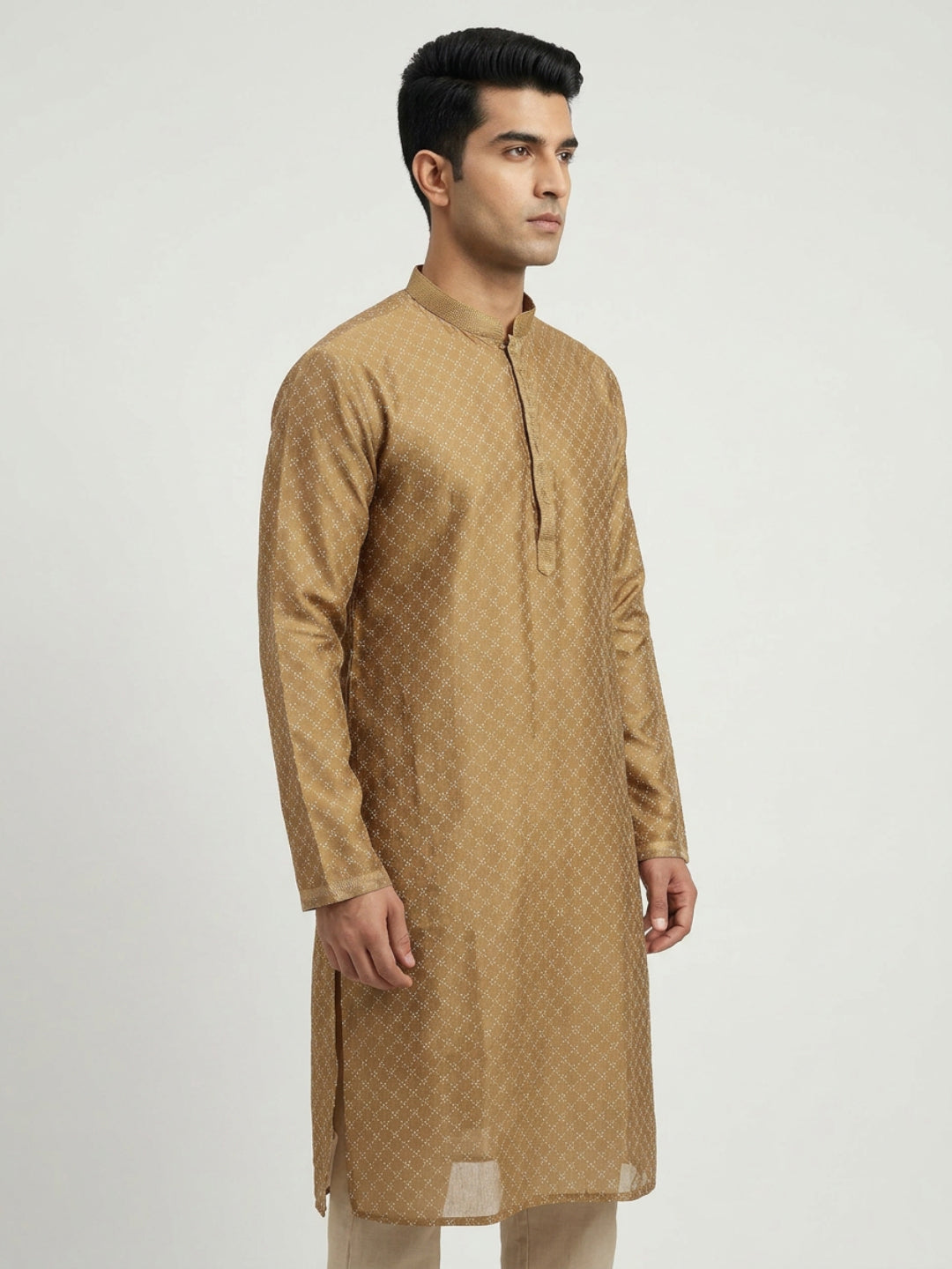 Sanman Ethnix By Raymond Orange Kurta