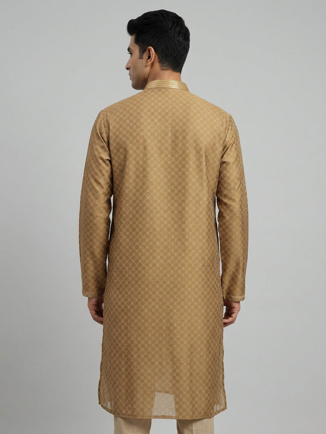Sanman Ethnix By Raymond Orange Kurta
