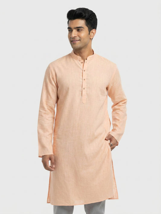 Sanman Ethnix By Raymond Orange Kurta