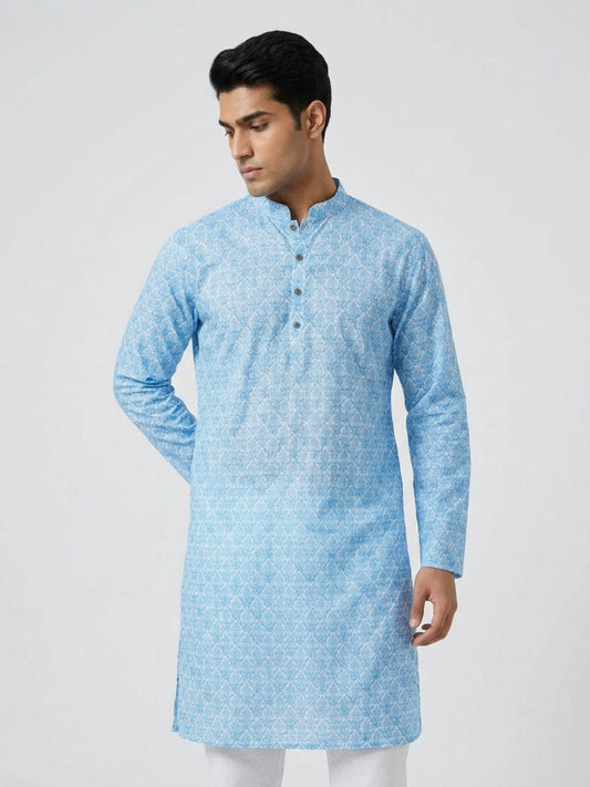 Sanman Ethnix By Raymond Orange Kurta