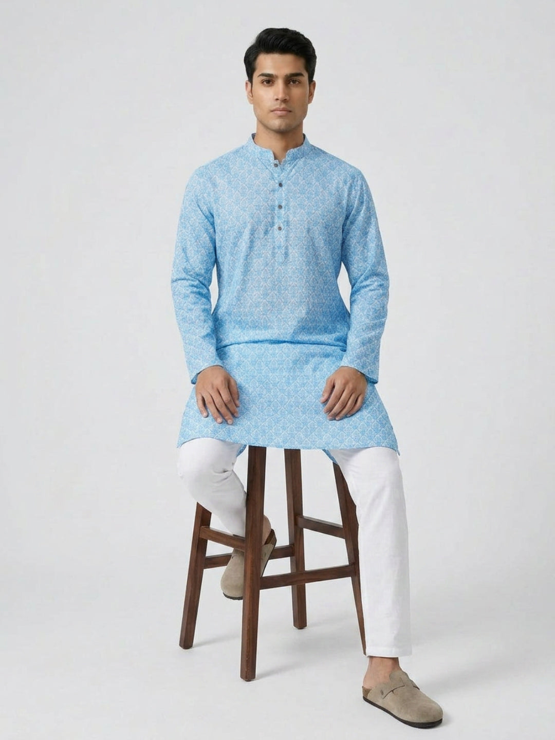 Sanman Ethnix By Raymond Orange Kurta