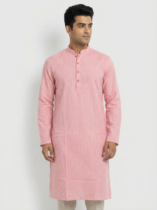 Sanman Ethnix By Raymond Orange Kurta
