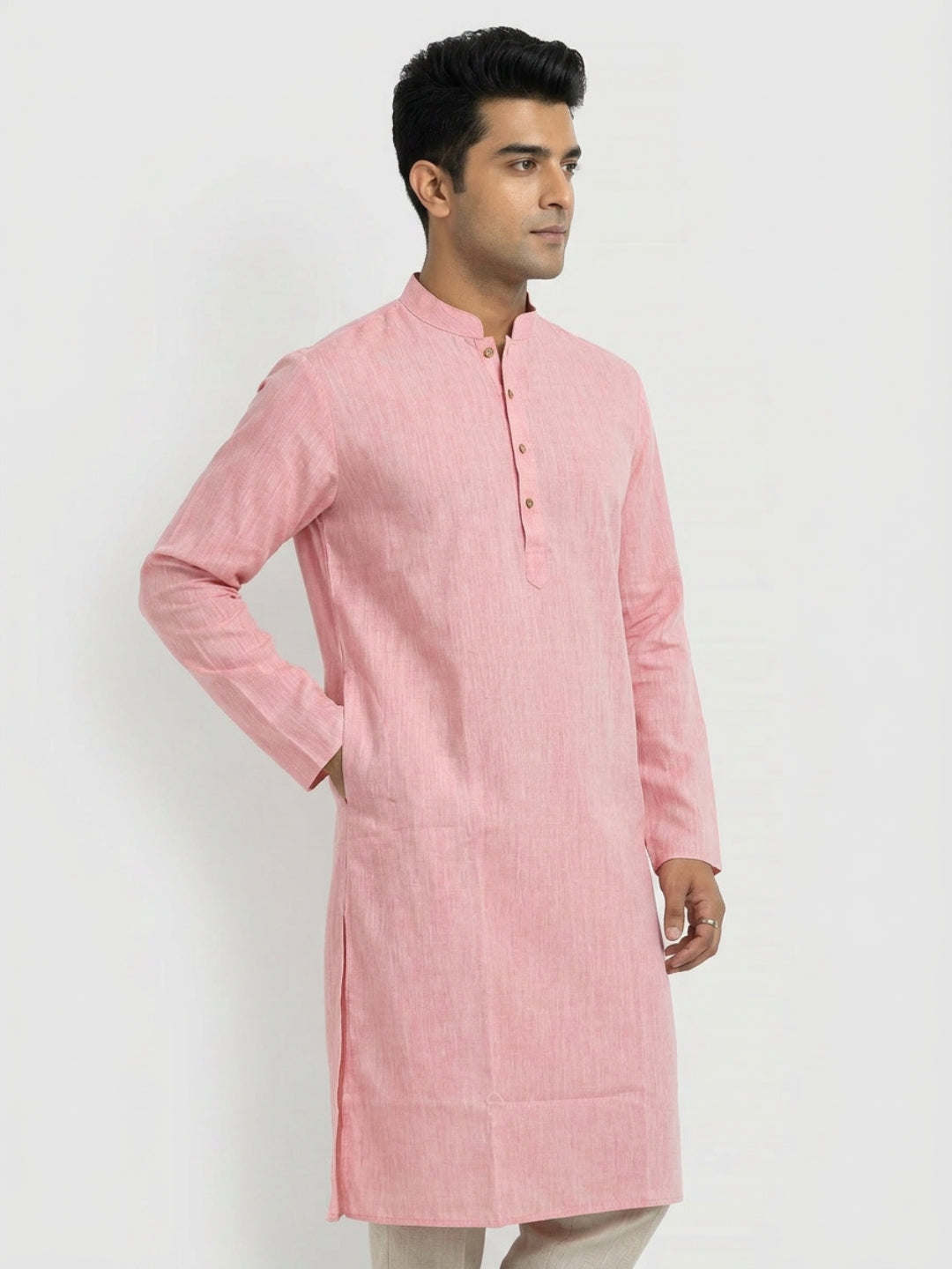 Sanman Ethnix By Raymond Orange Kurta