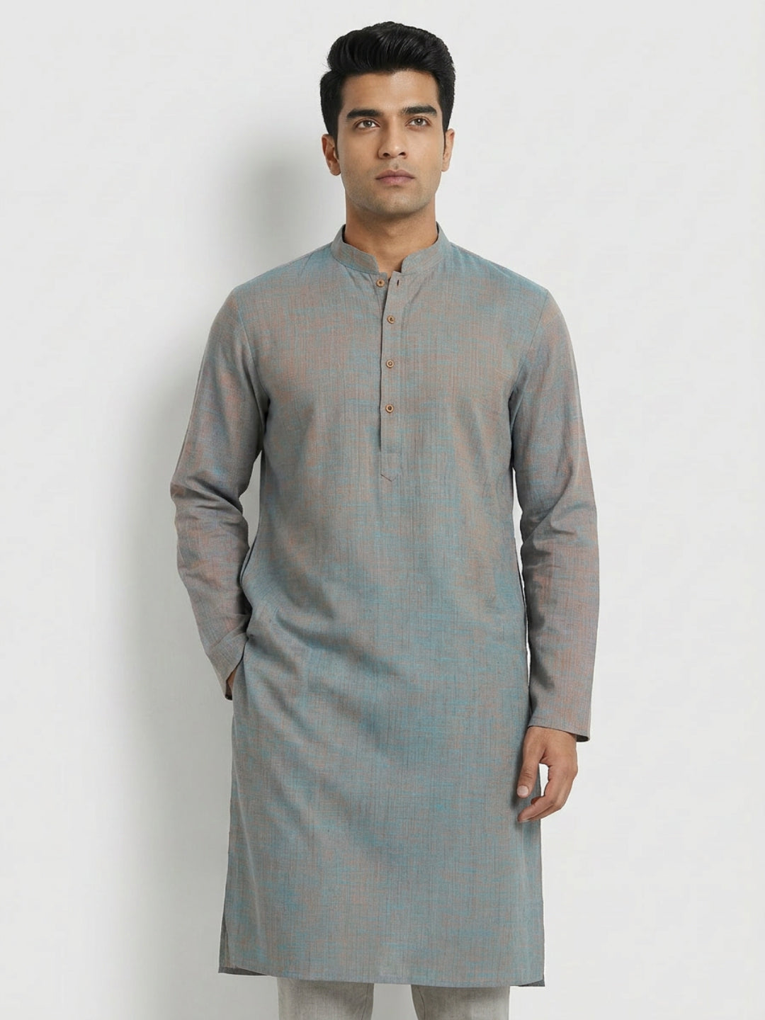 Sanman Ethnix By Raymond Orange Kurta