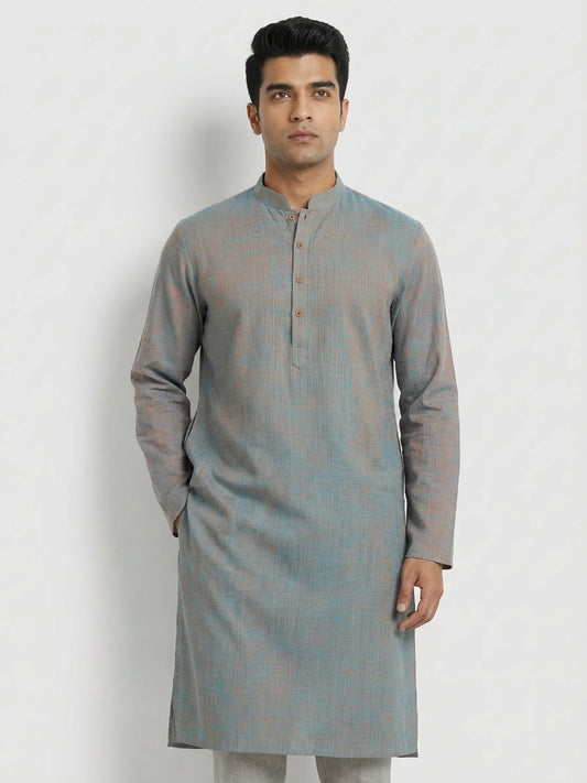 Sanman Ethnix By Raymond Orange Kurta