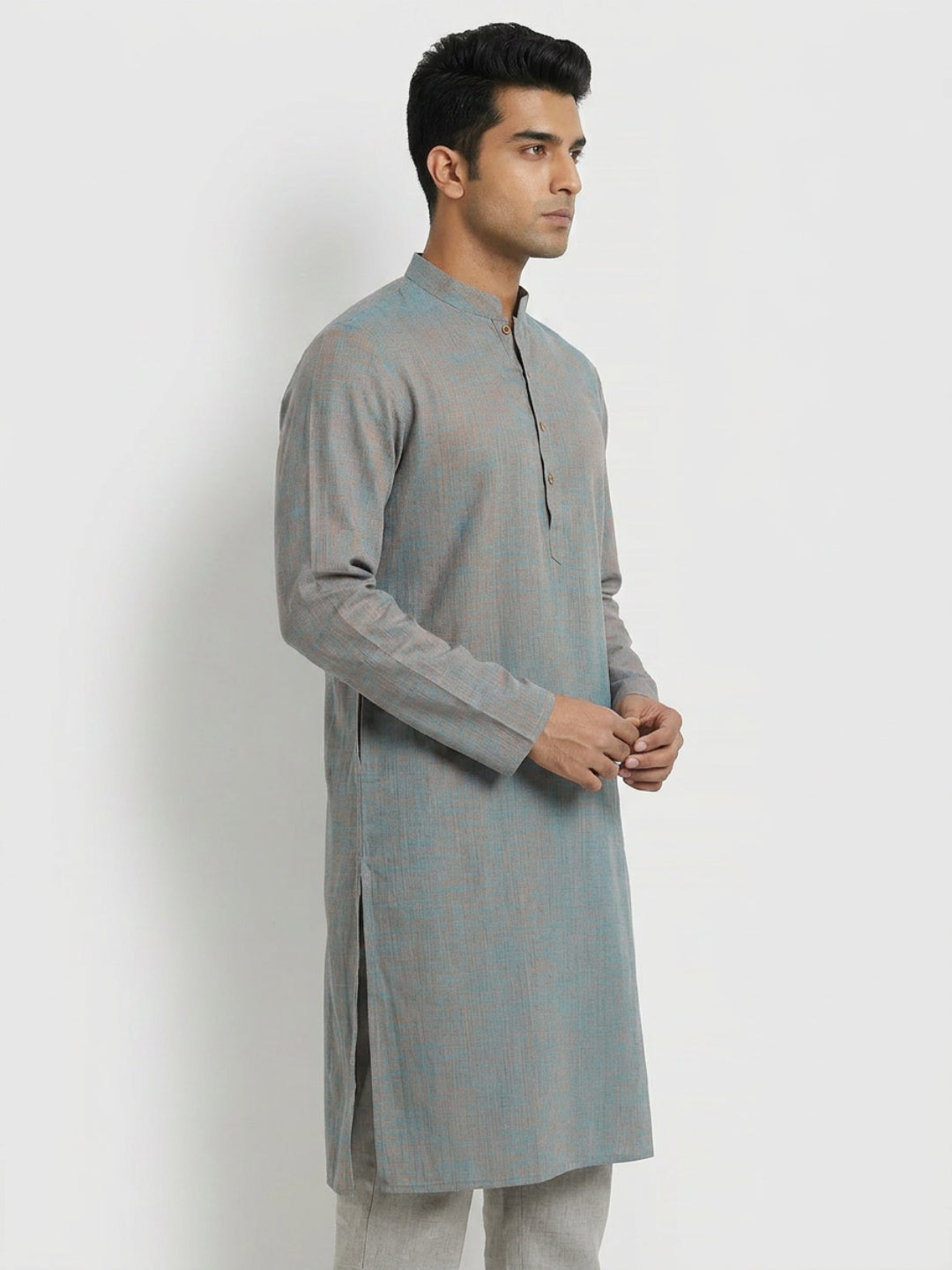 Sanman Ethnix By Raymond Orange Kurta