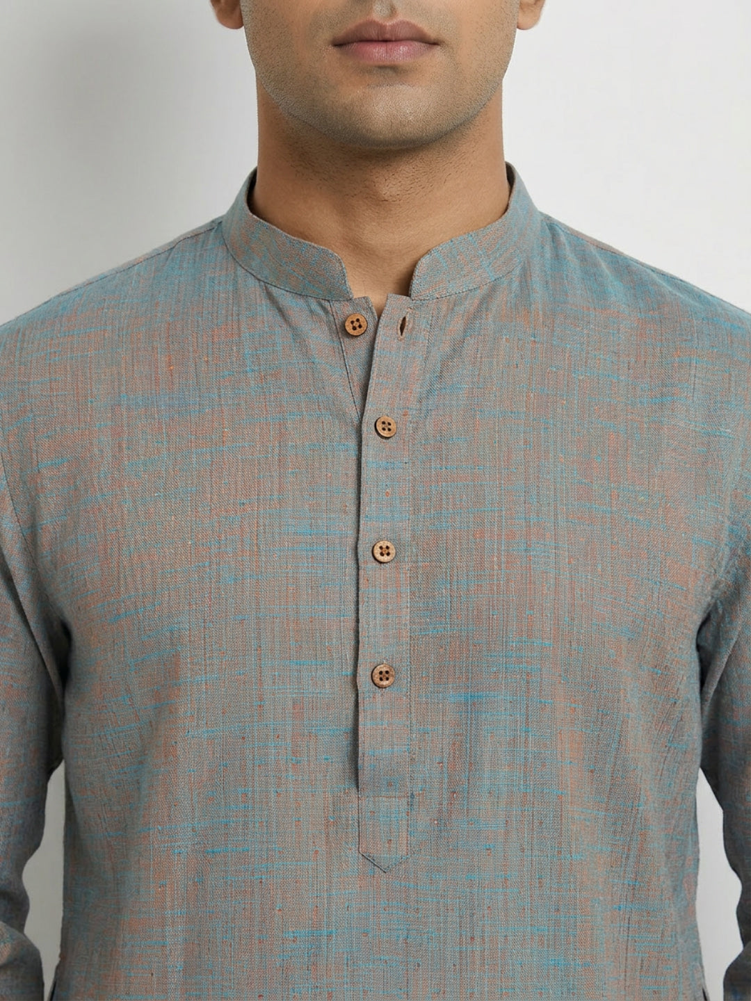 Sanman Ethnix By Raymond Orange Kurta