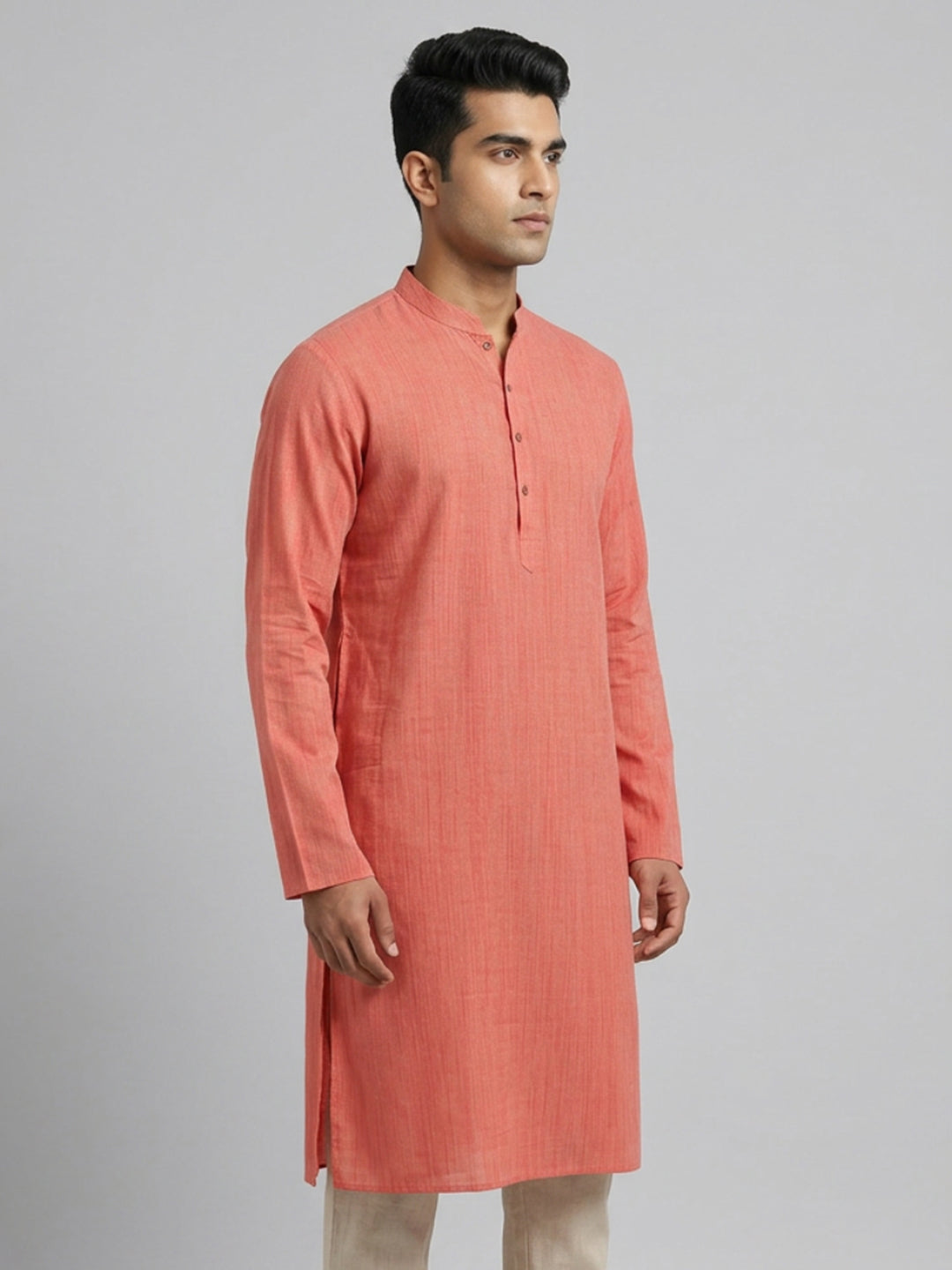 Sanman Ethnix By Raymond Orange Kurta