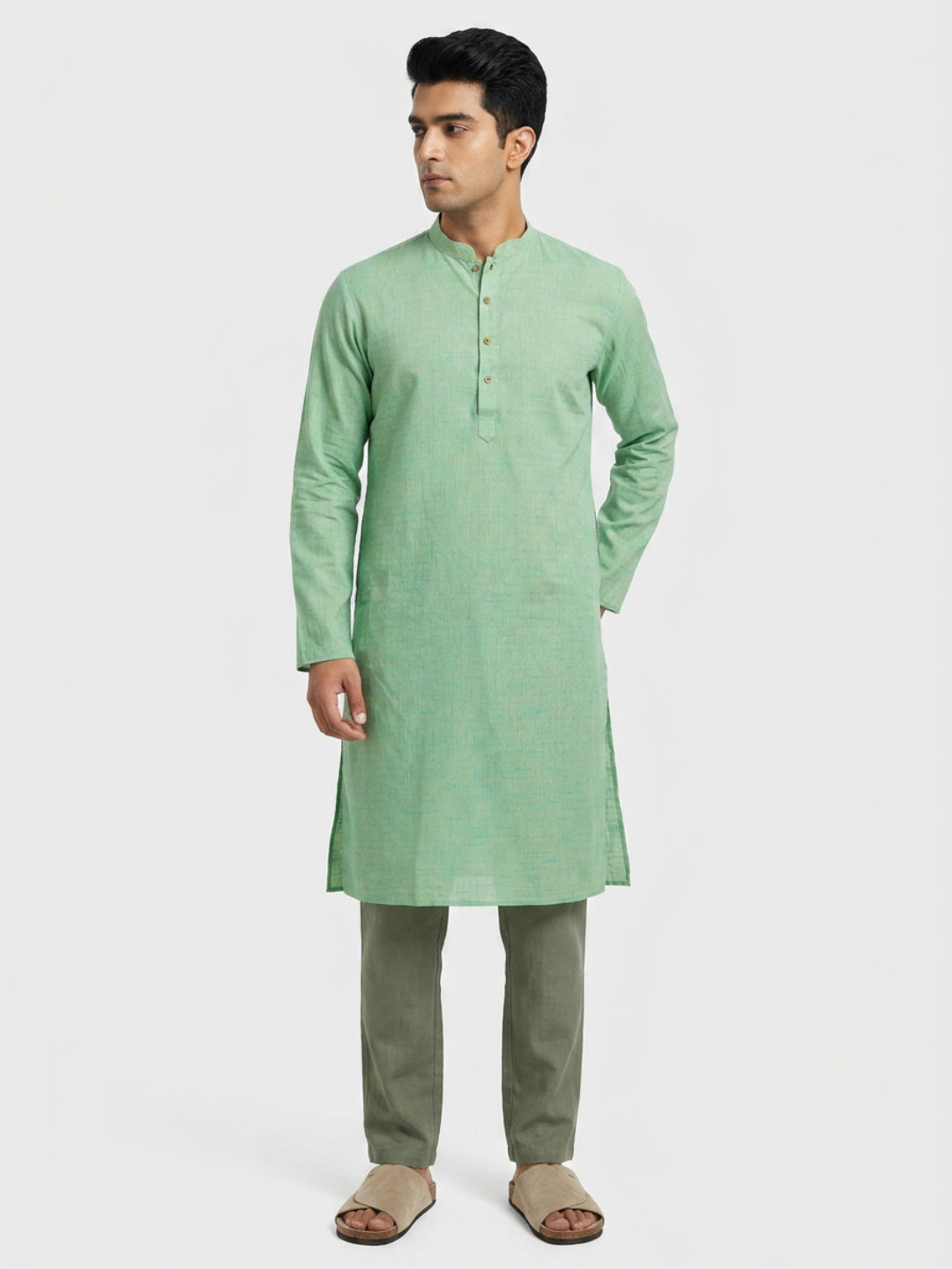 Sanman Ethnix By Raymond Orange Kurta