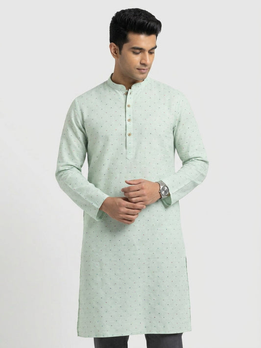 Sanman Ethnix By Raymond Orange Kurta