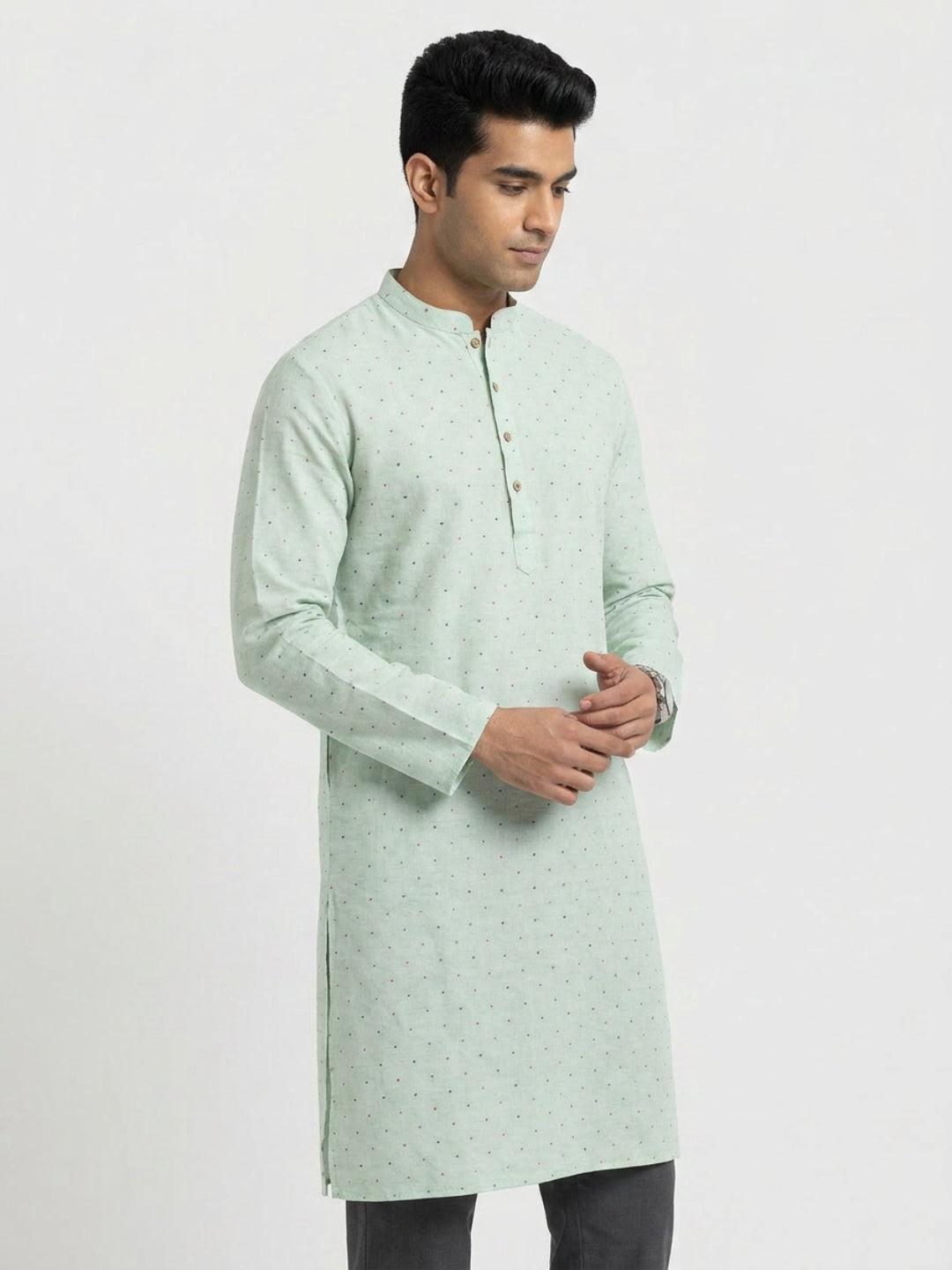 Sanman Ethnix By Raymond Orange Kurta
