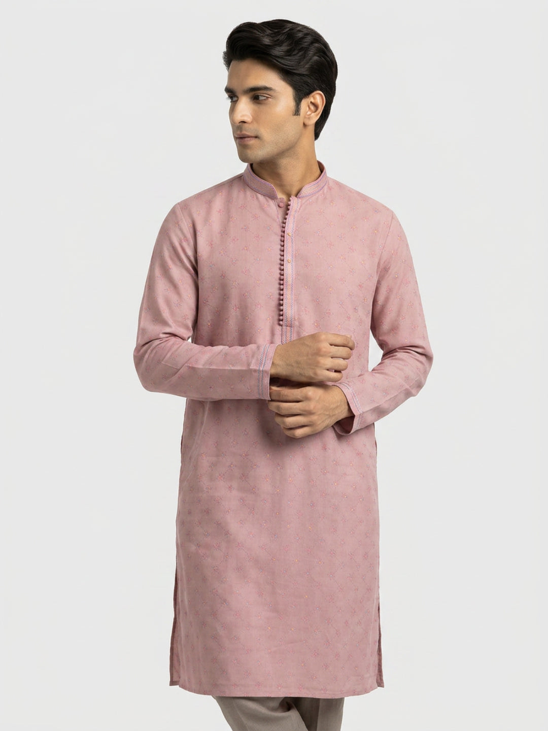 Sanman Ethnix By Raymond Orange Kurta
