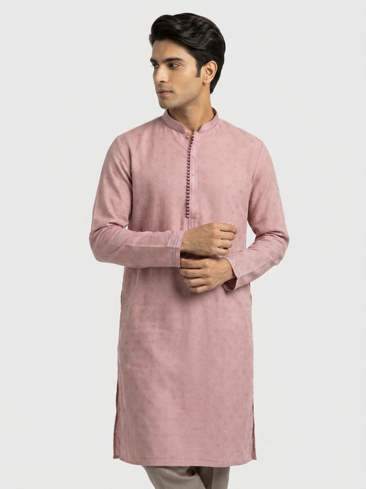 Sanman Ethnix By Raymond Orange Kurta