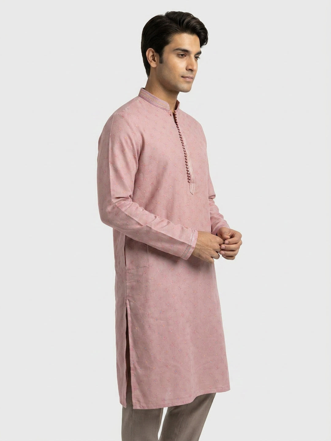 Sanman Ethnix By Raymond Orange Kurta