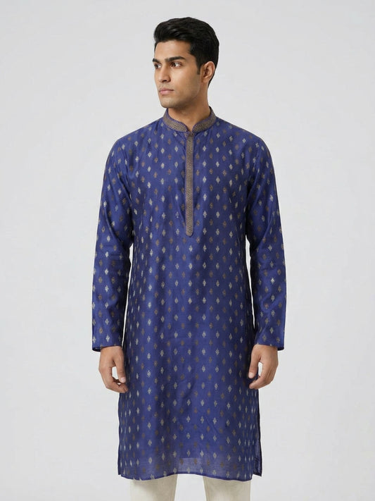 Sanman Ethnix By Raymond Orange Kurta