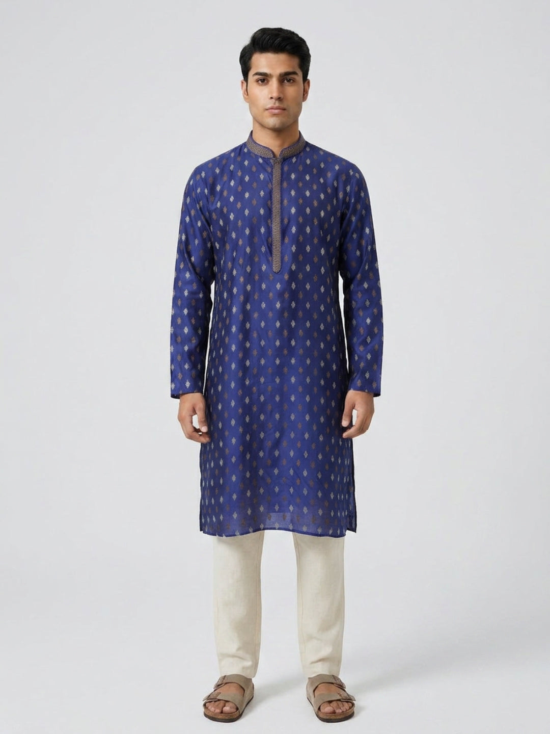 Sanman Ethnix By Raymond Orange Kurta