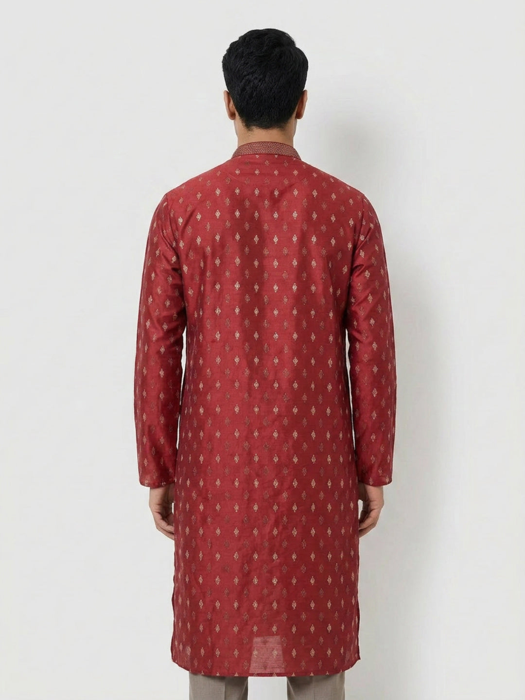 Sanman Ethnix By Raymond Orange Kurta