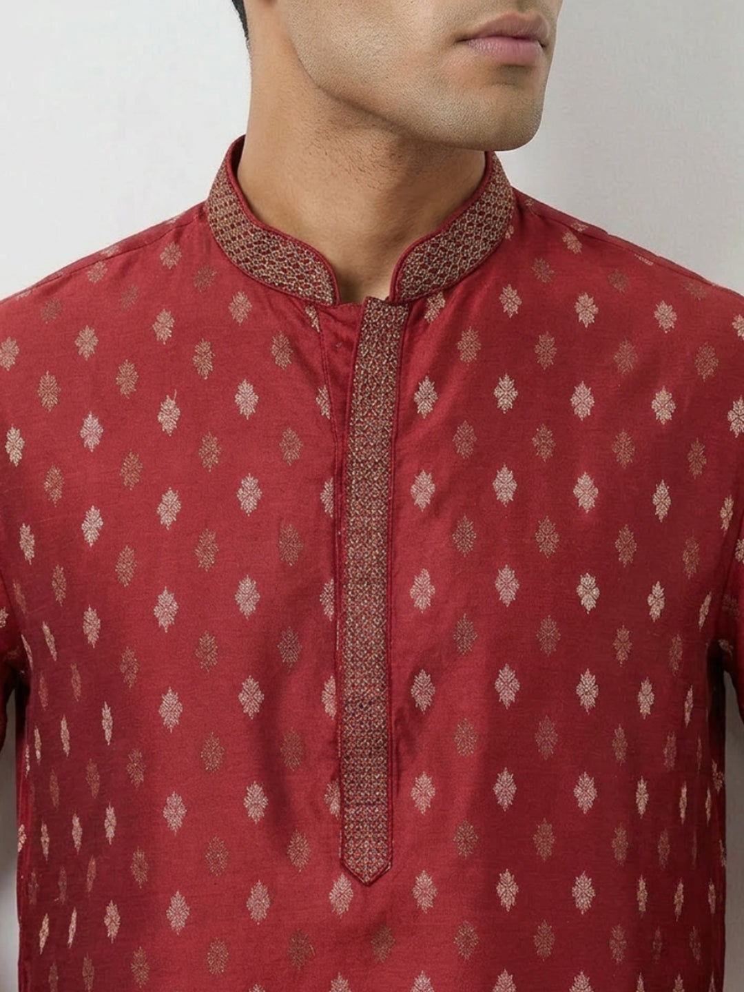 Sanman Ethnix By Raymond Orange Kurta