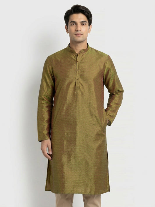 Sanman Ethnix By Raymond Orange Kurta