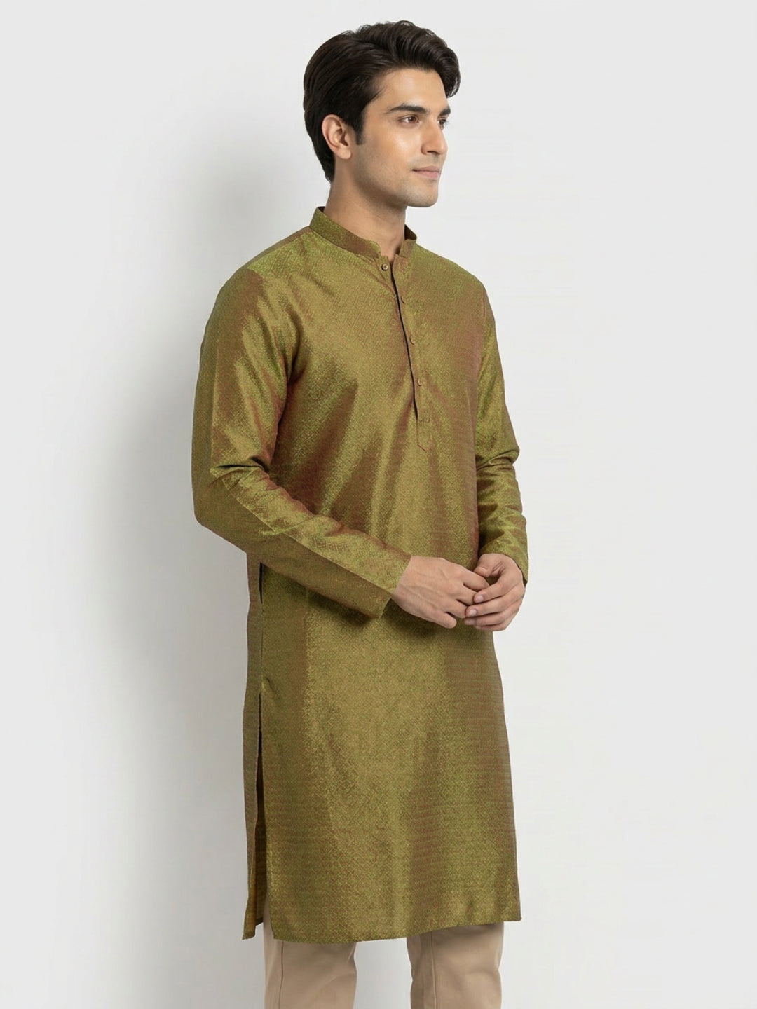 Sanman Ethnix By Raymond Orange Kurta
